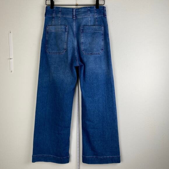 Maeve The Colette Crop High-Rise Wide-Leg Jeans Size 27 Blue - Picture 9 of 14